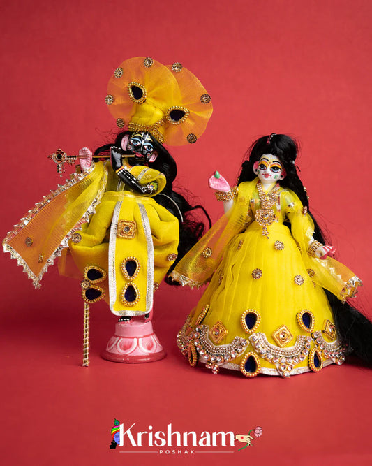 Adorn Your Deities with Exquisite Radha Krishna Dresses from Krishnam Poshak