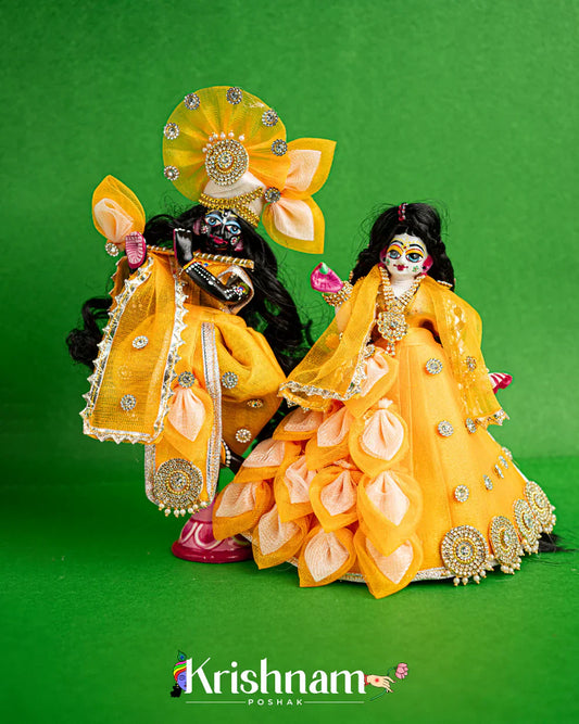 Grace Your Deities with Stunning Radha Krishna Poshak from Krishnam Poshak