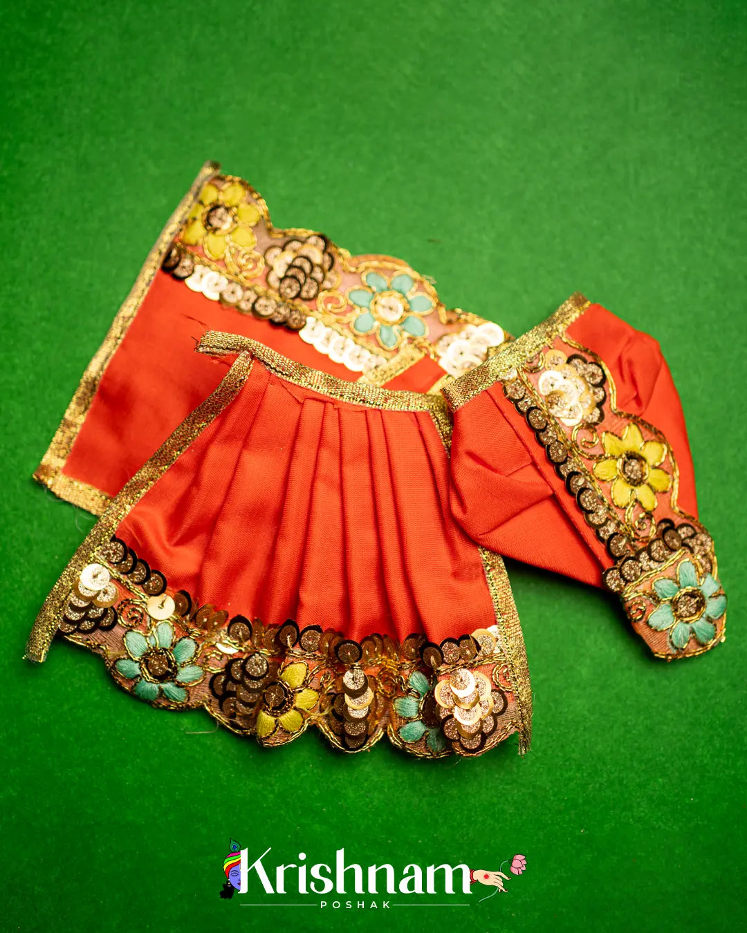 Embroidery Dress for Radha Krishna (Dress Only) (Pagdi Not Included) - Krishnam Poshak