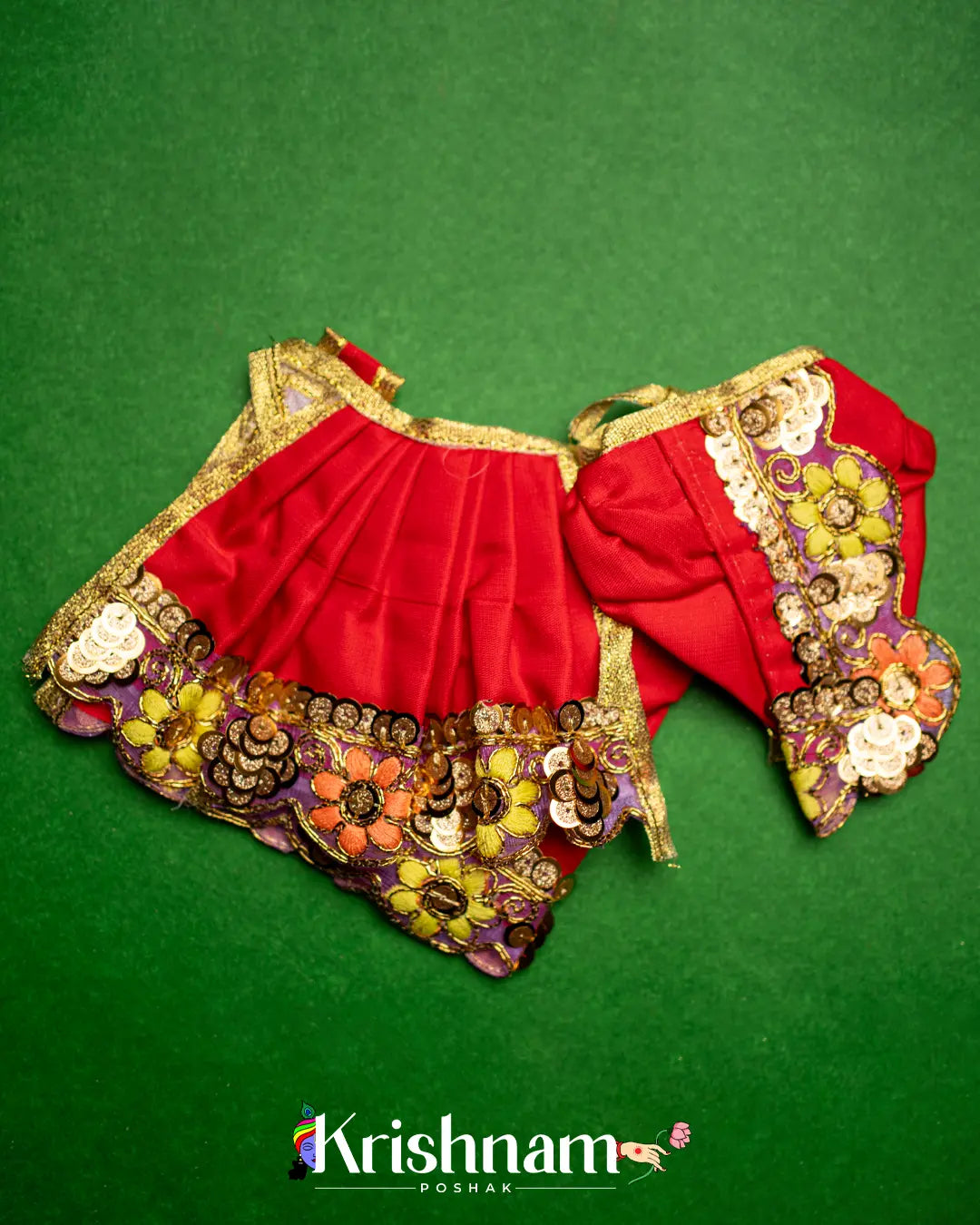 Embroidery Dress for Radha Krishna (Dress Only) (Pagdi Not Included) - Krishnam Poshak