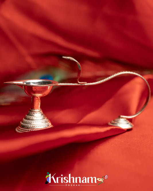 Sheshnag Silver Ek Aarti Diya for Sacred Offerings ( 31.5 Gram Approx ) - Krishnam Poshak