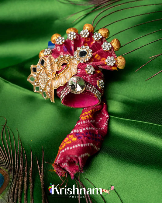 Handmade Authentic Pagdi For Shri Krishna & Laddu Gopal Ji - Krishnam Poshak