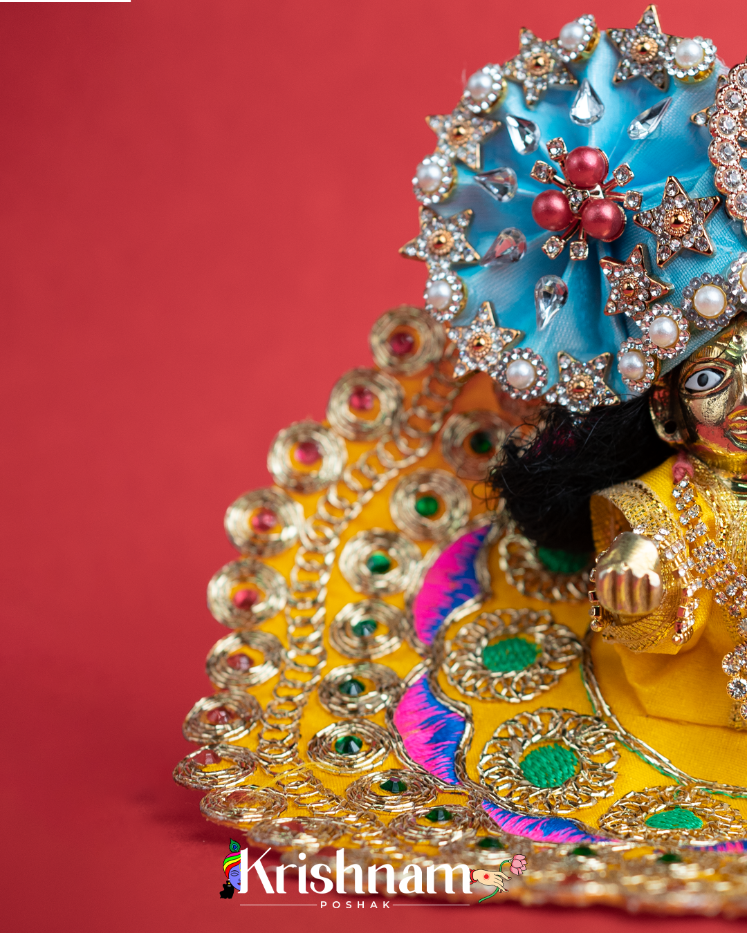 Yellow Dress for Laddu Gopal (Pagdi Not Included)