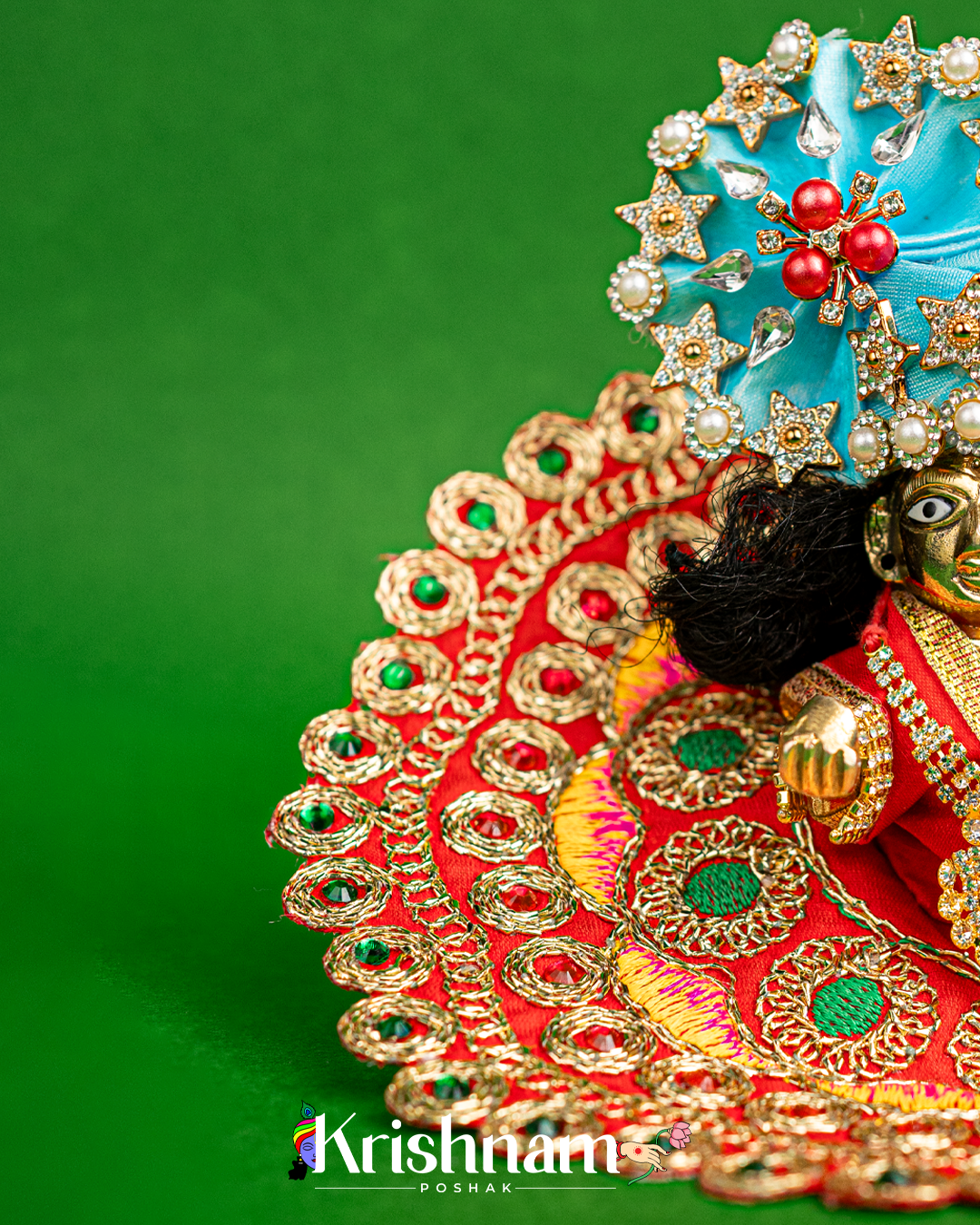 Red Dress for Laddu Gopal (Pagdi Not Included)