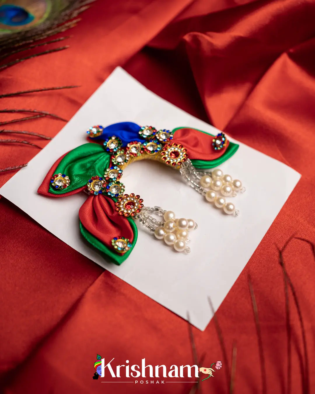 Handmade Heavy Chandrika (Color Can be Same or Different) - Krishnam Poshak
