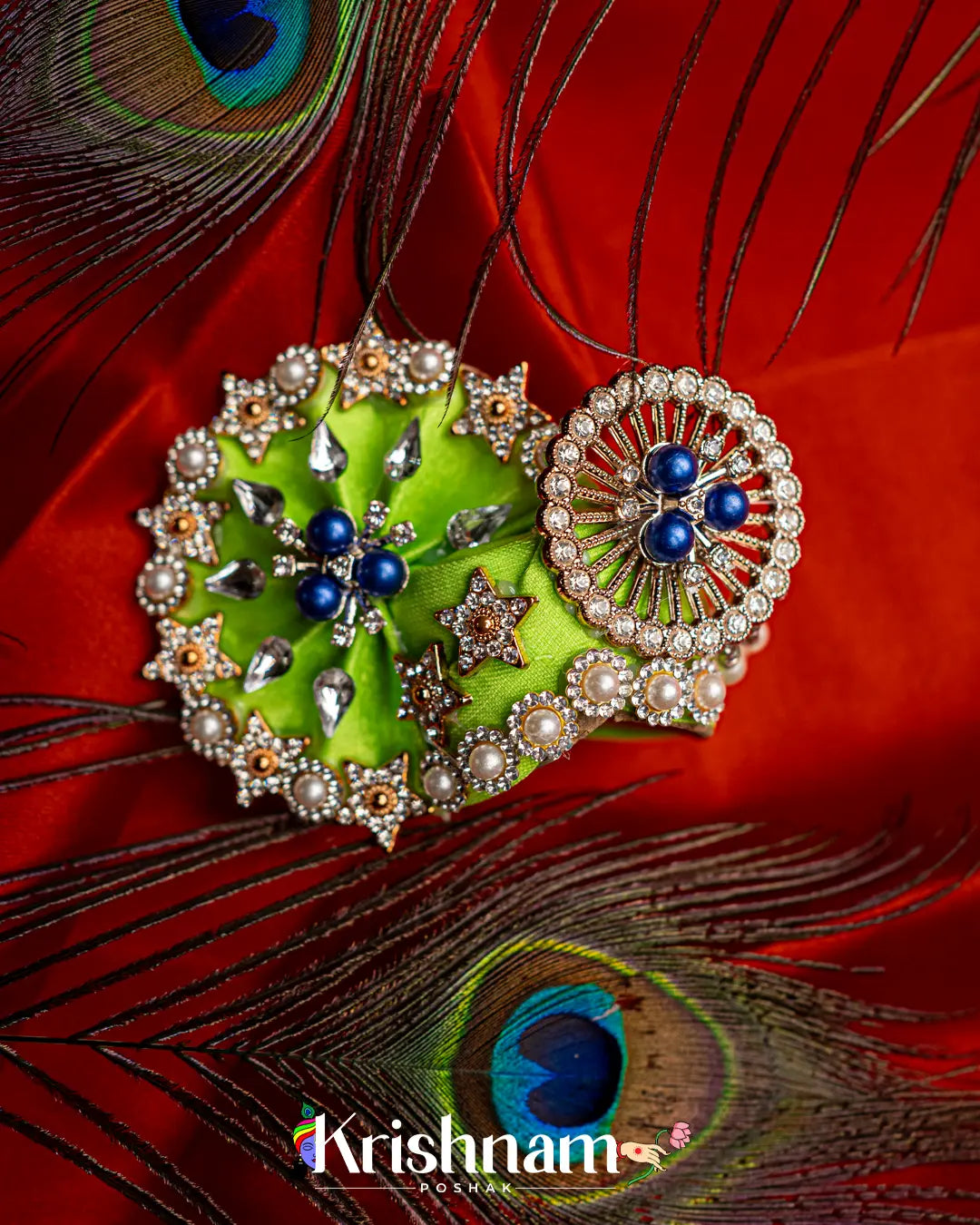 Heavy Pagdi For Shri Krishna & Laddu Gopal Ji - Krishnam Poshak