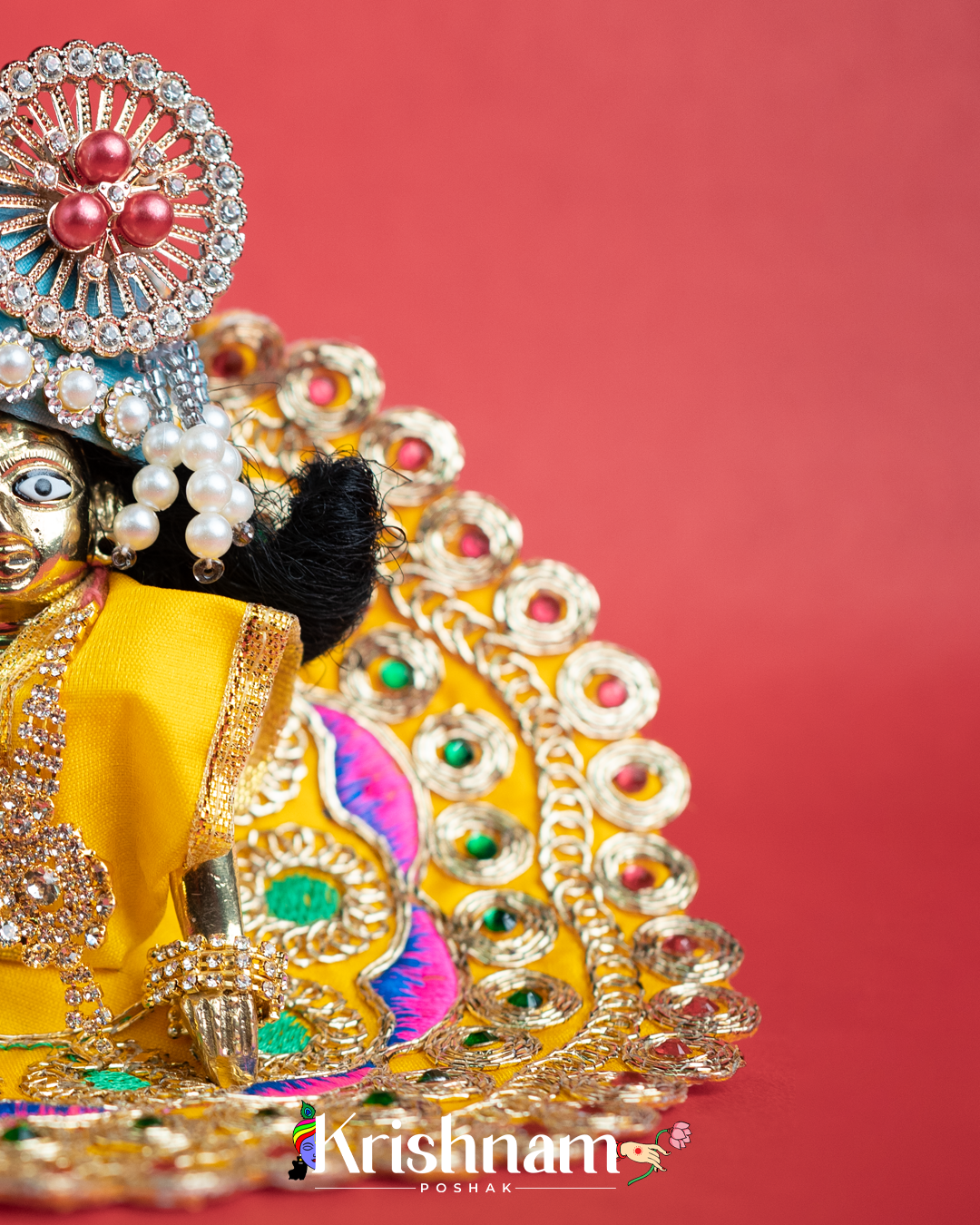Yellow Dress for Laddu Gopal (Pagdi Not Included)
