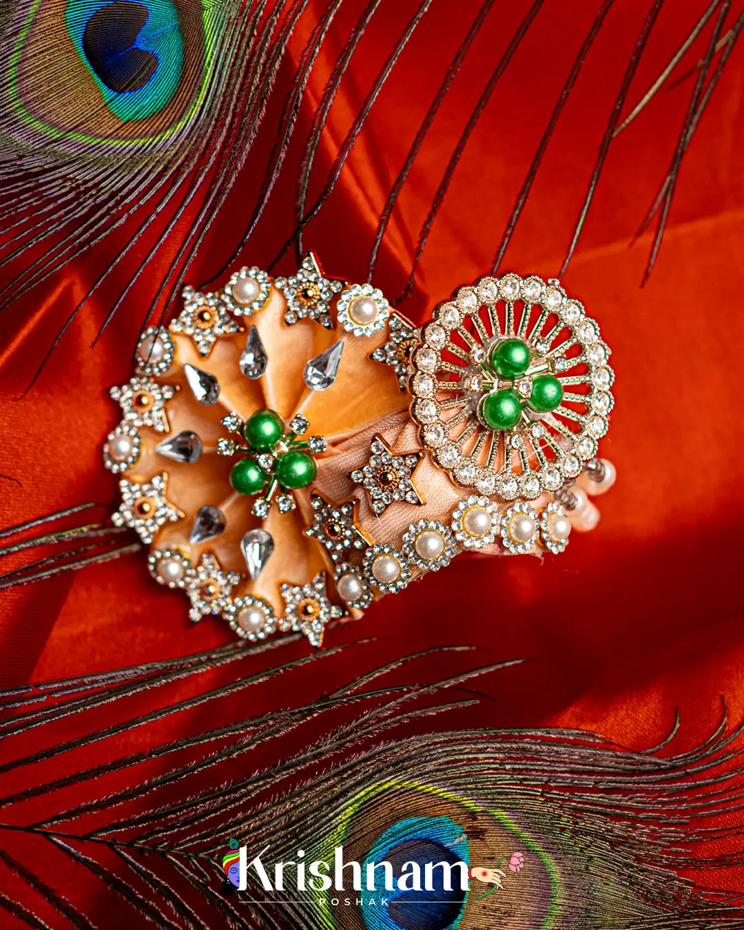 Heavy Pagdi For Shri Krishna & Laddu Gopal Ji - Krishnam Poshak