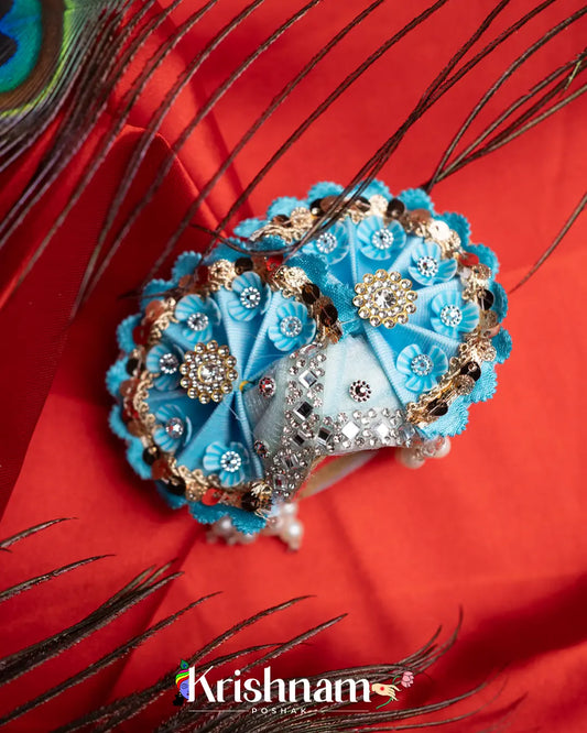 Heavy Work Pagdi For Shri Krishna & Laddu Gopal Ji - Krishnam Poshak