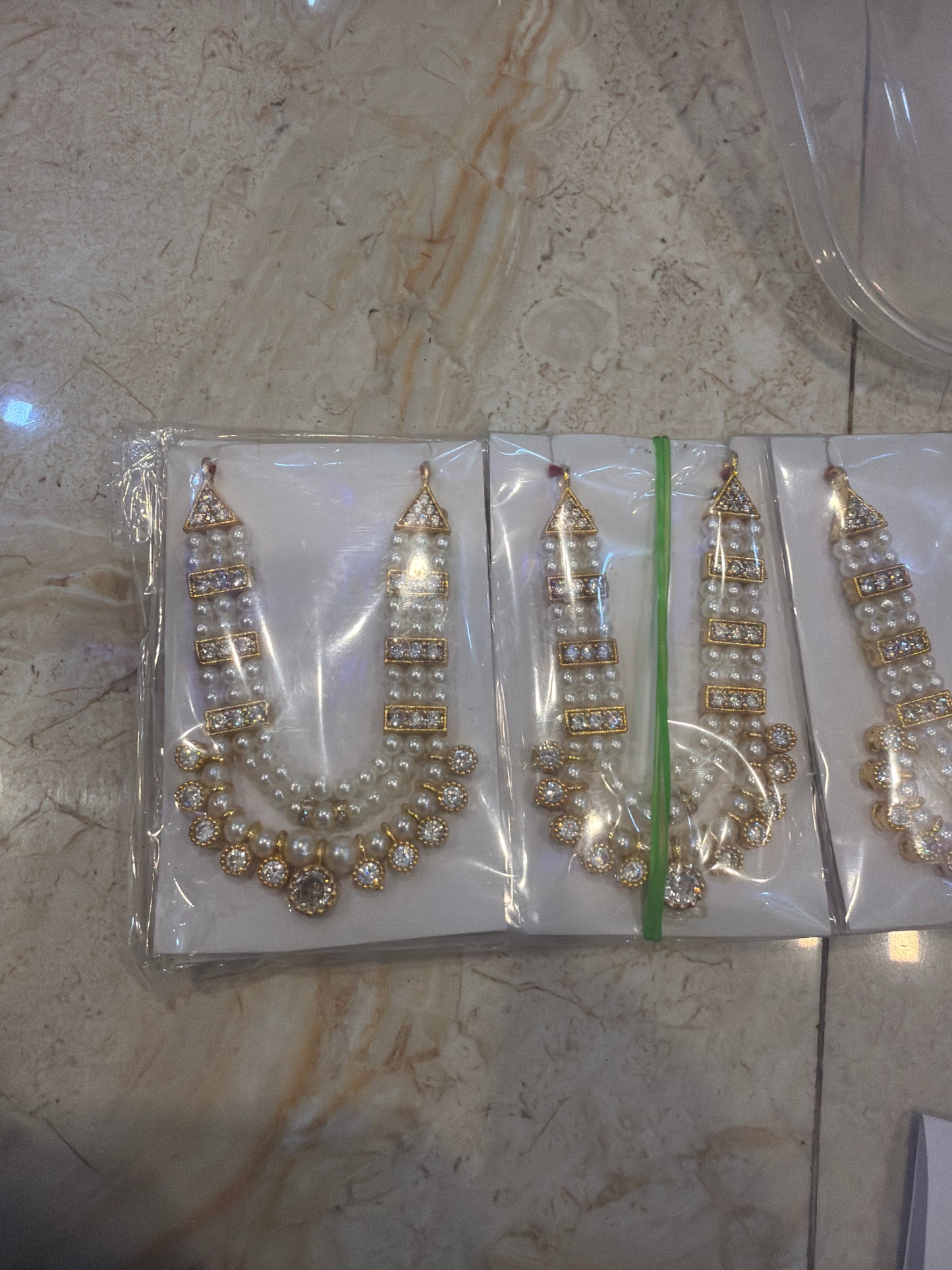 Jewellery For AD Moti Neck Mala for Shreenath Ji & Shri Krishna, Radha & Laddu Gopal