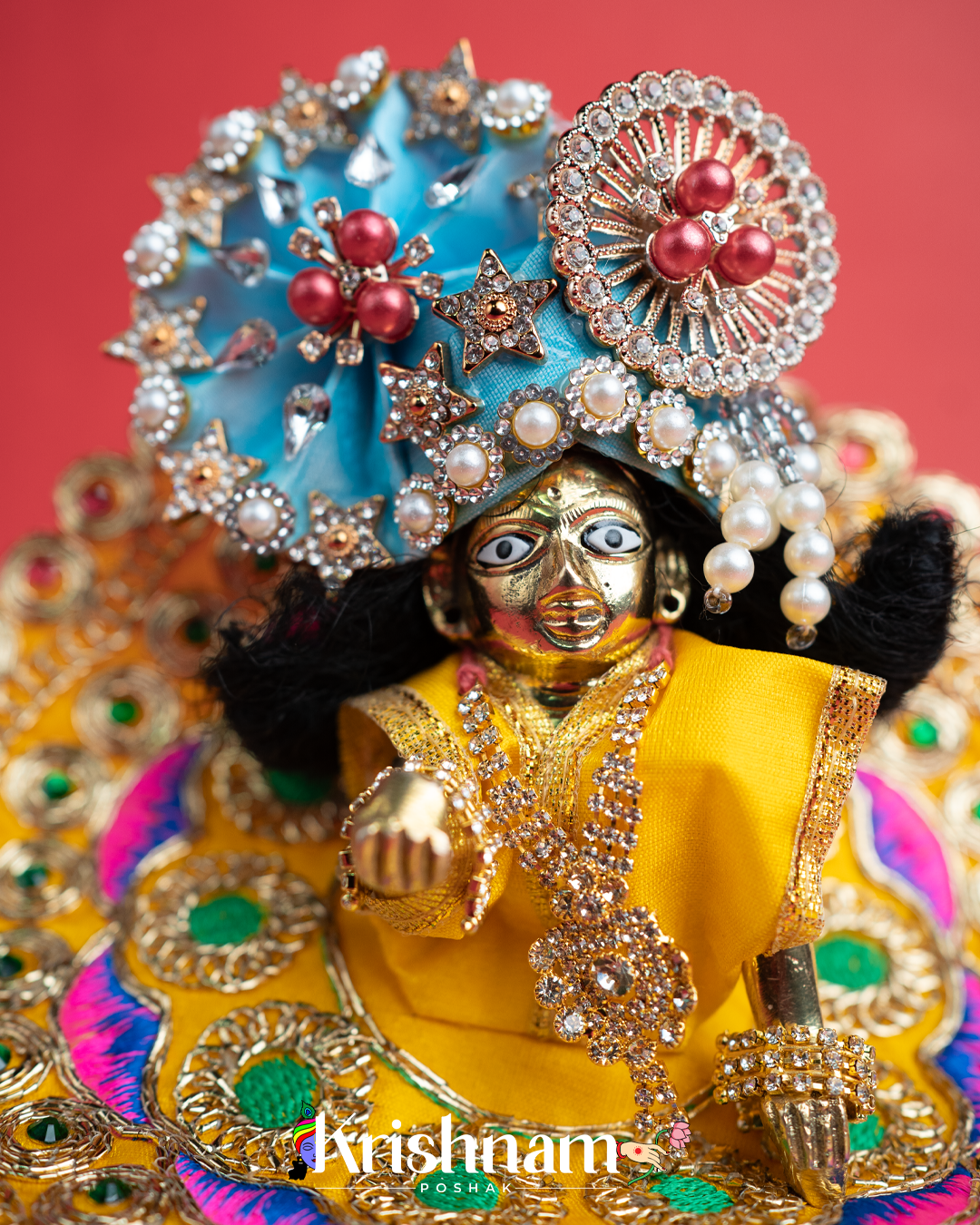 Yellow Dress for Laddu Gopal (Pagdi Not Included)