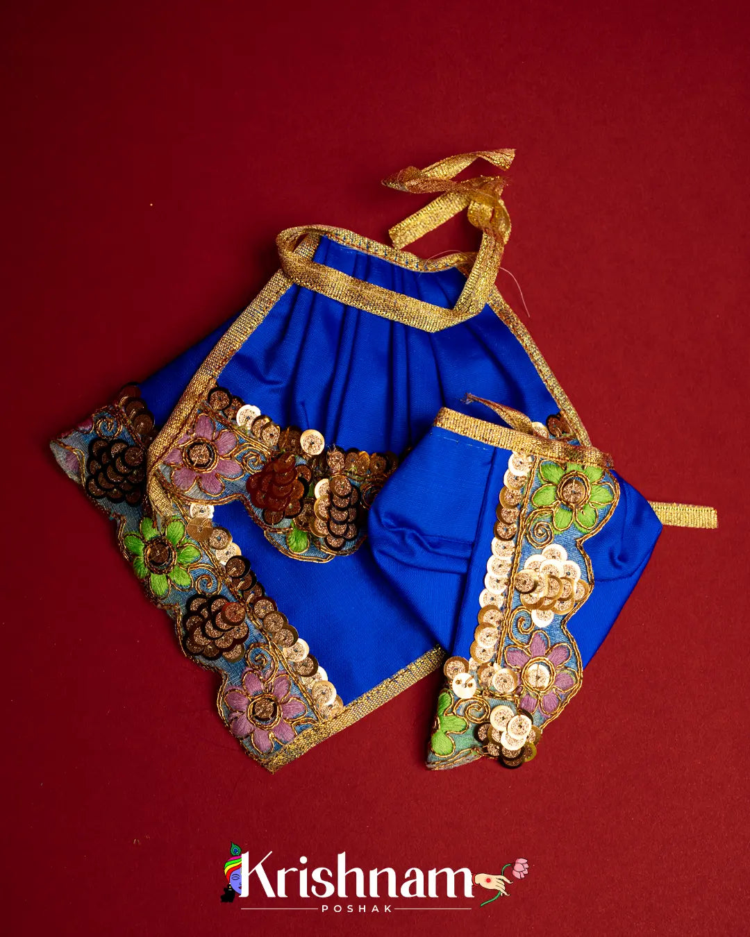 Embroidery Dress for Radha Krishna (Dress Only) (Pagdi Not Included) - Krishnam Poshak