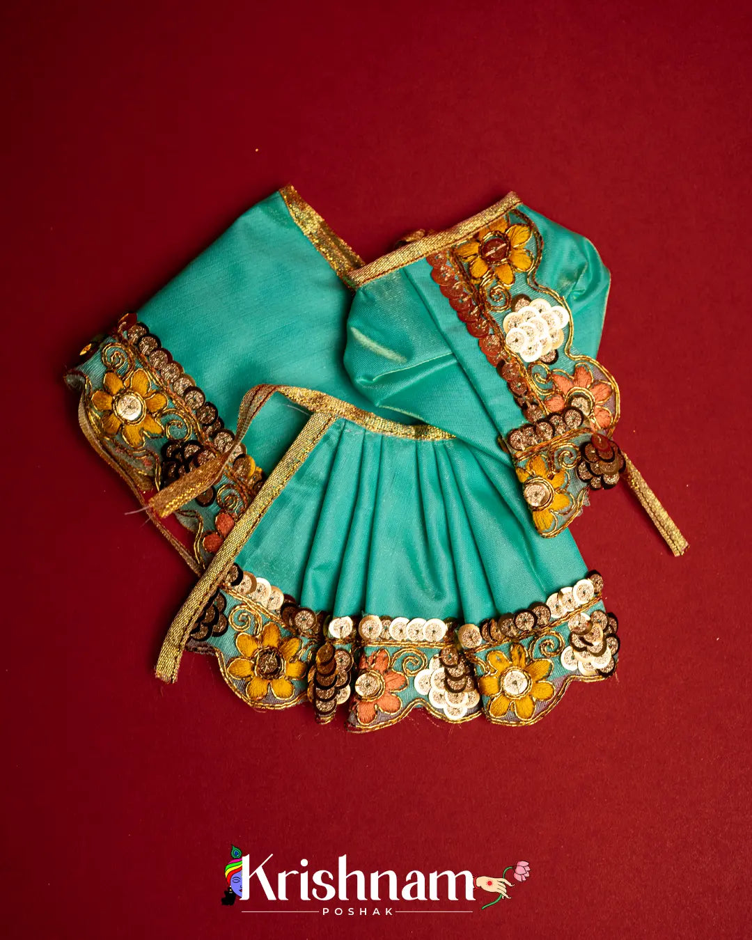 Embroidery Dress for Radha Krishna (Dress Only) (Pagdi Not Included) - Krishnam Poshak