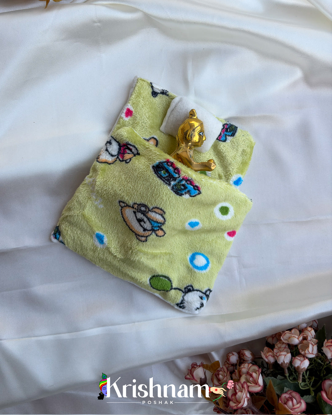 Woolen Heavy Bed Mattress and Blanket for laddu Gopal ji & Radha Krishna (Winter Collection)