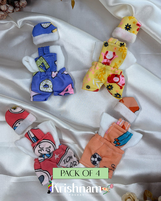 Woolen Jump Suit for laddu Gopal ji (Pack of 4 Colors May Vary) (Winter Collection)