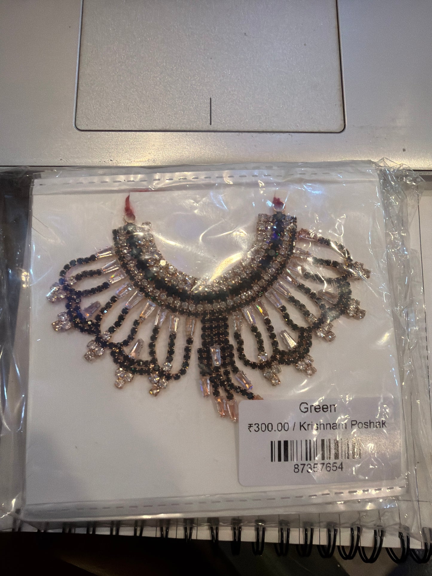 Choker AD Multi Latkan Heavy Jewellery For Laddu Gopal & Shri Radha (4 Inch Choker Size)