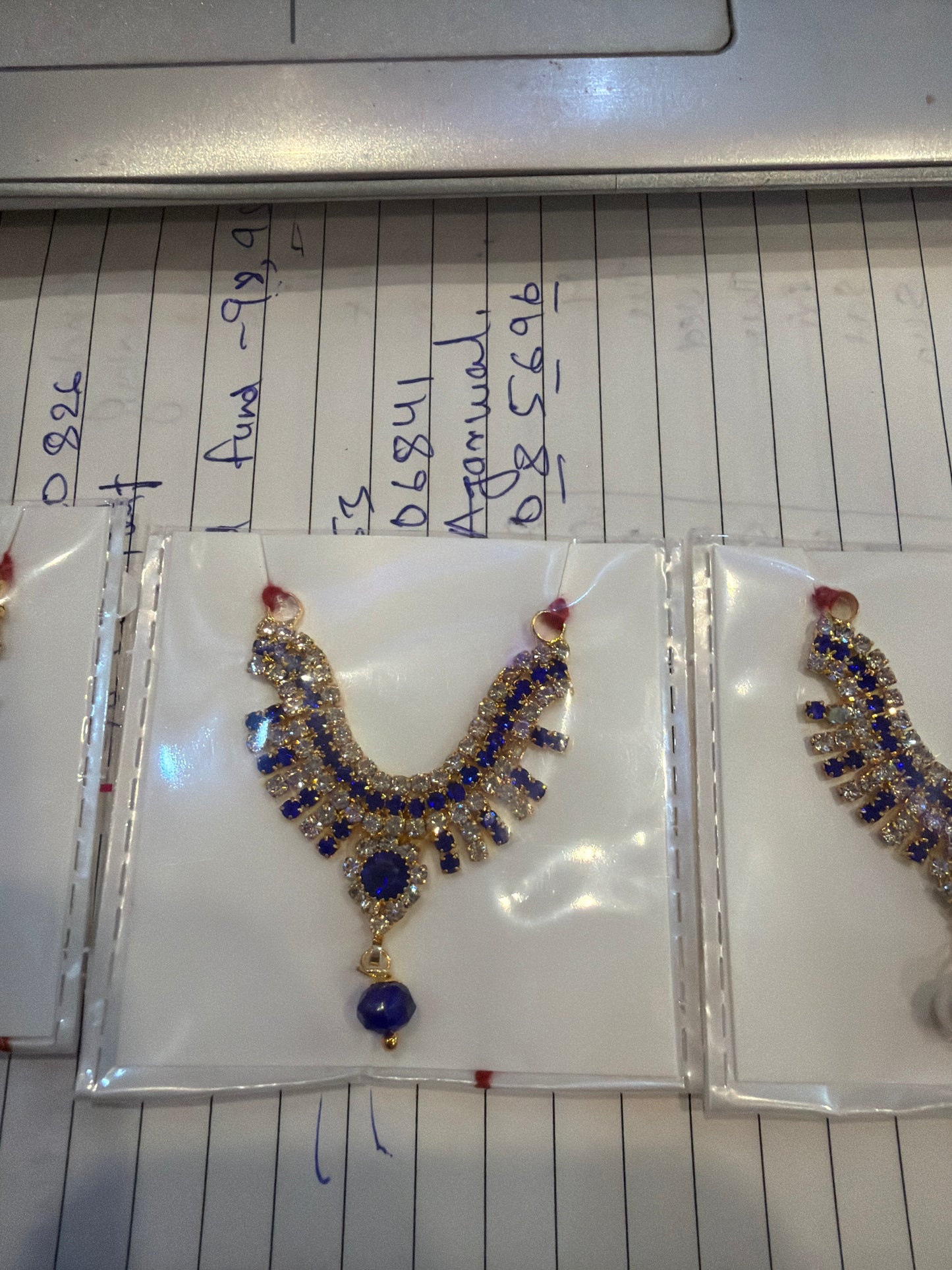 Choker AD Simple Single Latkan Heavy Jewellery For Laddu Gopal & Shri Radha (1 Inch Choker Size)