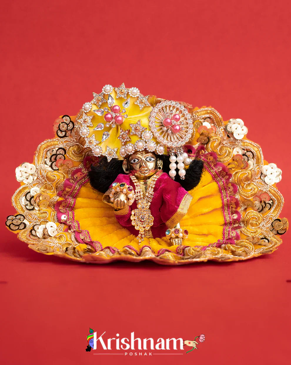 Celebrate Divine Elegance with Krishnam Poshak Handmade Laddu Gopal Poshak