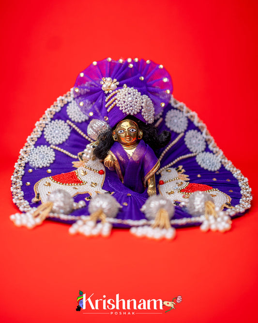 Purple Cow Heavy dress for laddu gopal ji Krishnam Poshak