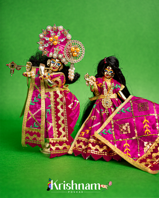 Regular Dress for Radha Krishna (Dress Only) (Pagdi Not Included)