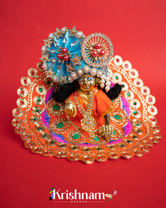 Orange Dress for Laddu Gopal (Pagdi Not Included)