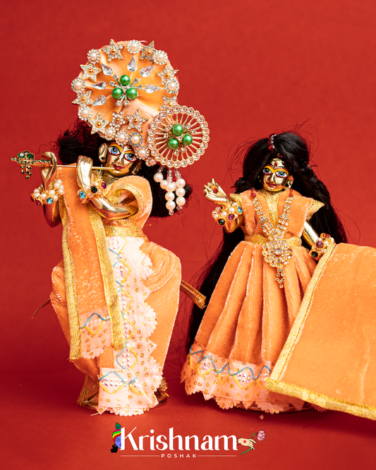 Soft Velvet Dress for Radha Krishna (Dress Only) (Different Colors) (Pagdi Not Included)