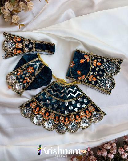 Velvet Heavy dress for Radha Krishna ji (Winter Collection) (6 Colors)