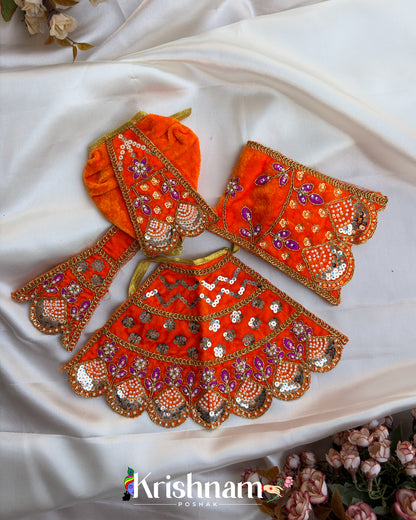 Velvet Heavy dress for Radha Krishna ji (Winter Collection) (6 Colors)