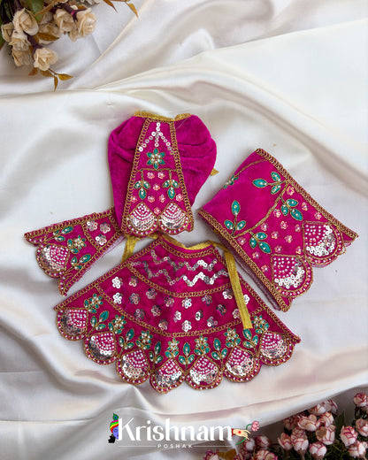 Velvet Heavy dress for Radha Krishna ji (Winter Collection) (6 Colors)