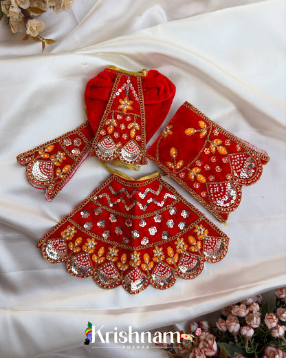 Velvet Heavy dress for Radha Krishna ji (Winter Collection) (6 Colors)