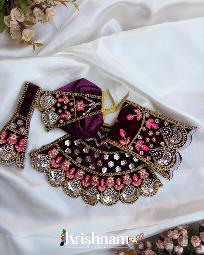 Velvet Heavy dress for Radha Krishna ji (Winter Collection) (6 Colors)