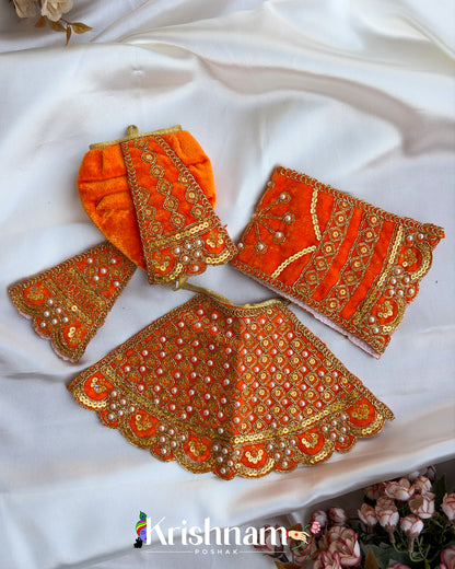 Velvet Heavy dress for Radha Krishna ji (6 Colors) (Winter Collection)