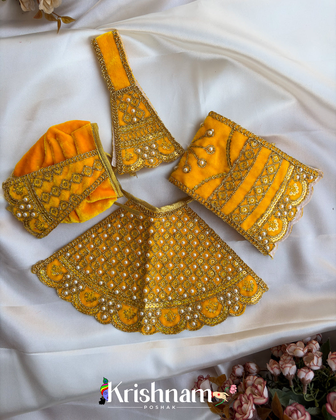 Velvet Heavy dress for Radha Krishna ji (6 Colors) (Winter Collection)