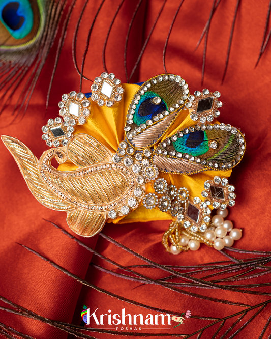 Handmade Heavy Pagdi For Shri Krishna & Laddu Gopal Ji