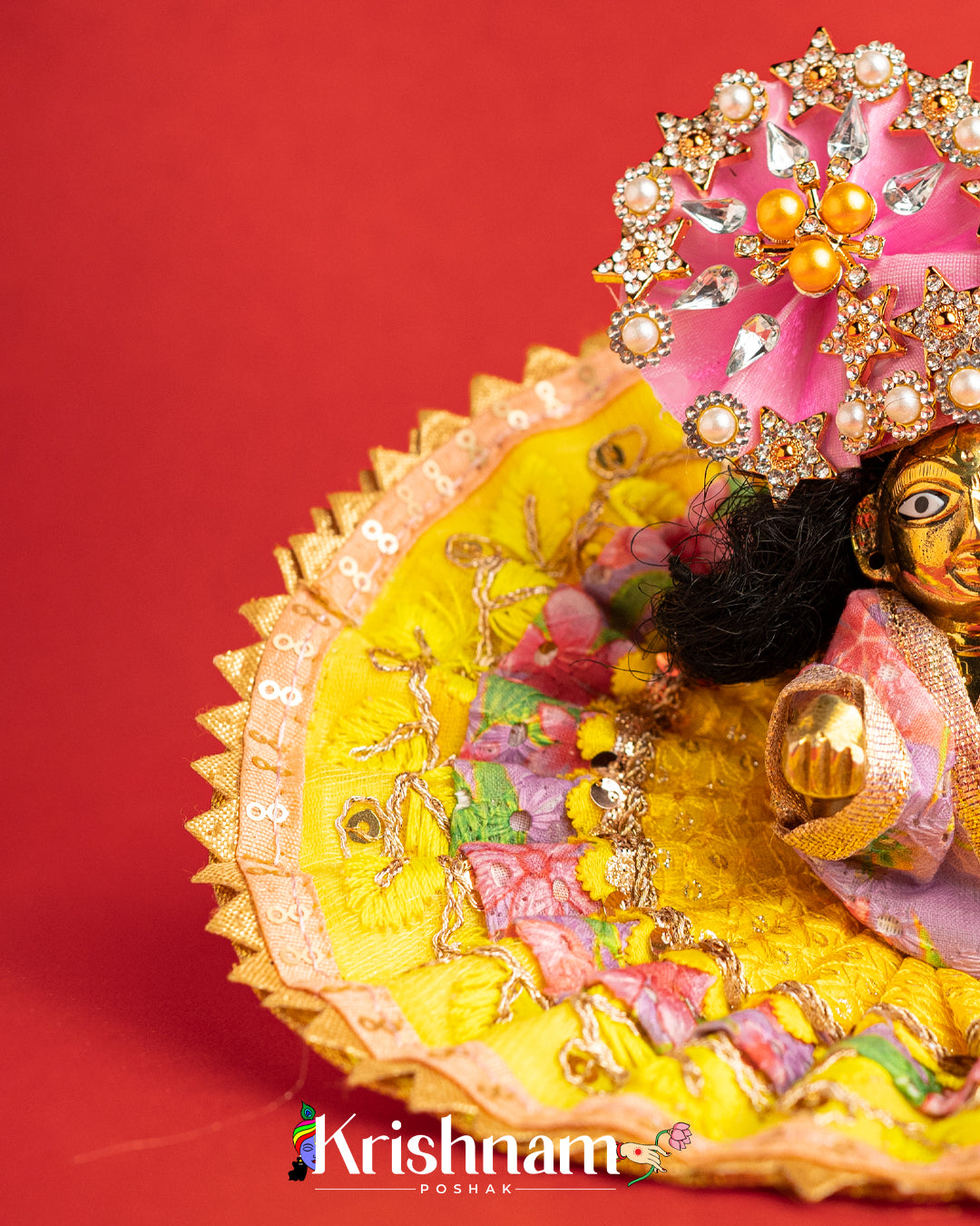 Cotton yellow Dress For Laddu Gopal (Without Pagdi )
