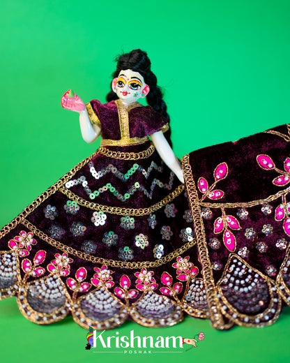 Velvet Heavy dress for Radha Krishna ji (Winter Collection) (6 Colors)