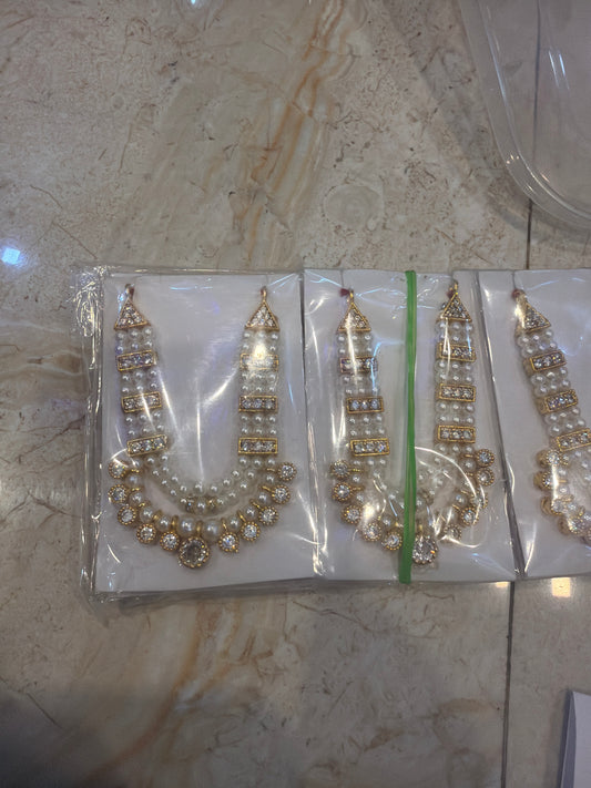 Jewellery For AD Moti Neck Mala for Shreenath Ji & Shri Krishna, Radha & Laddu Gopal