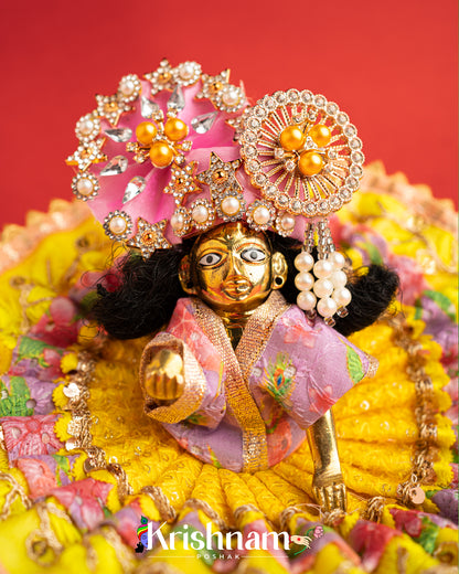 Cotton yellow Dress For Laddu Gopal (Without Pagdi )