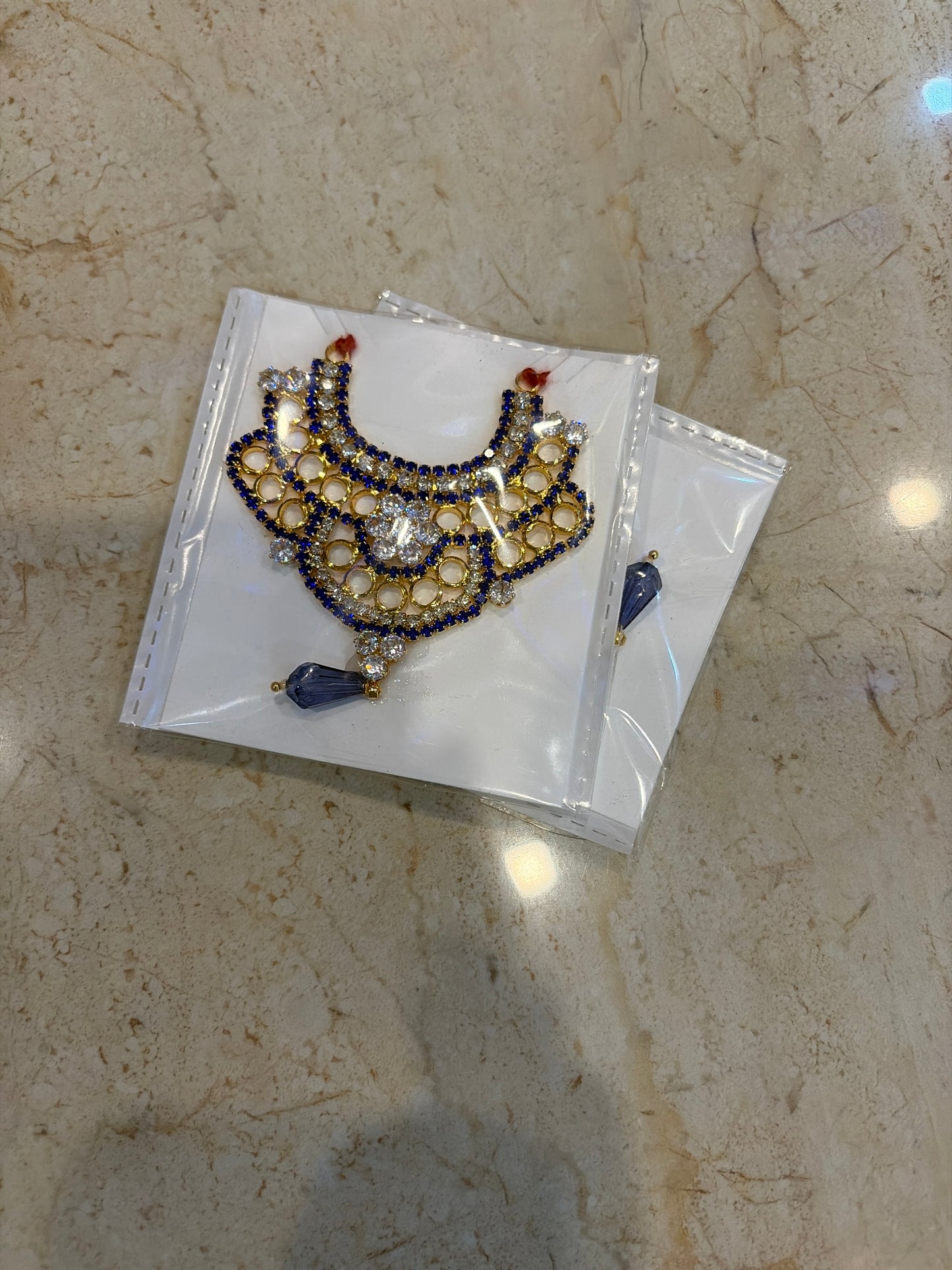 Choker AD Single Moti Latkan Heavy Jewellery For  Laddu Gopal & Shri Radha