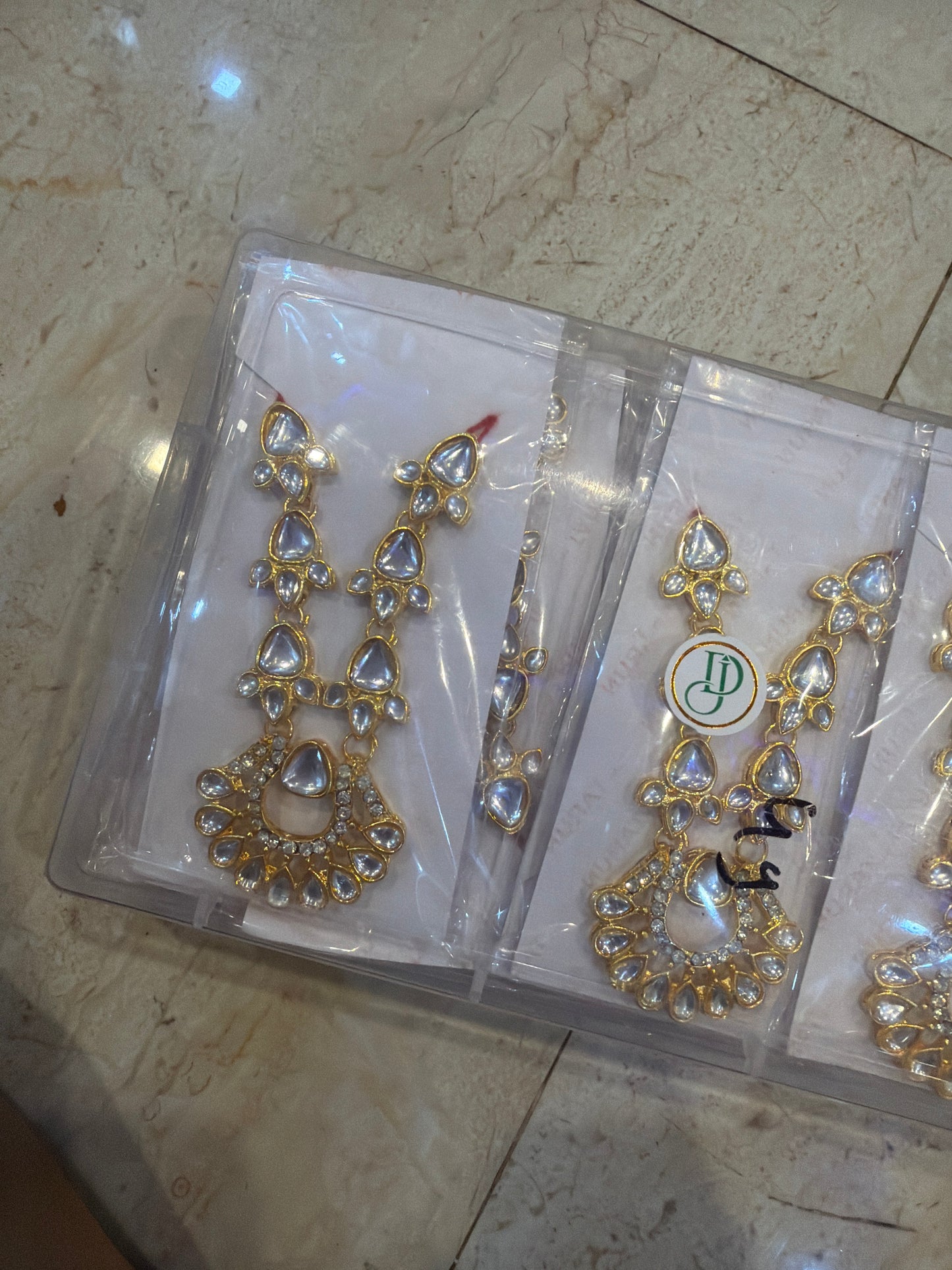 Big Dimond Mala Jewellery For  Shreenath Ji & Shri Krishna, Radha (3 Inch Size Of Mala)
