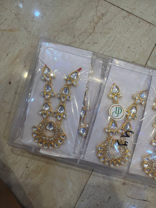 Big Dimond Mala Jewellery For  Shreenath Ji & Shri Krishna, Radha (3 Inch Size Of Mala)