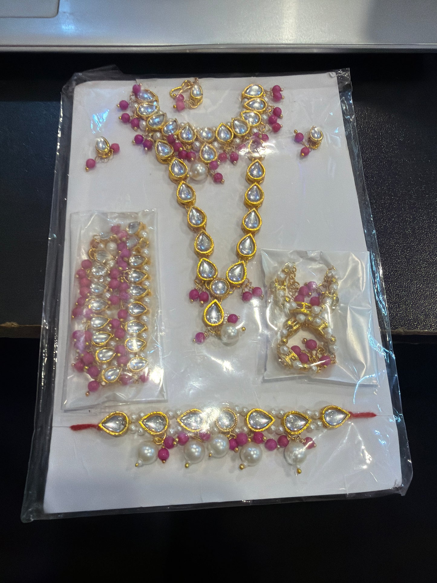 Set Of 6 Jewellery For  Shreenath Ji, Laddu Gopal & Shri Krishna, Radha