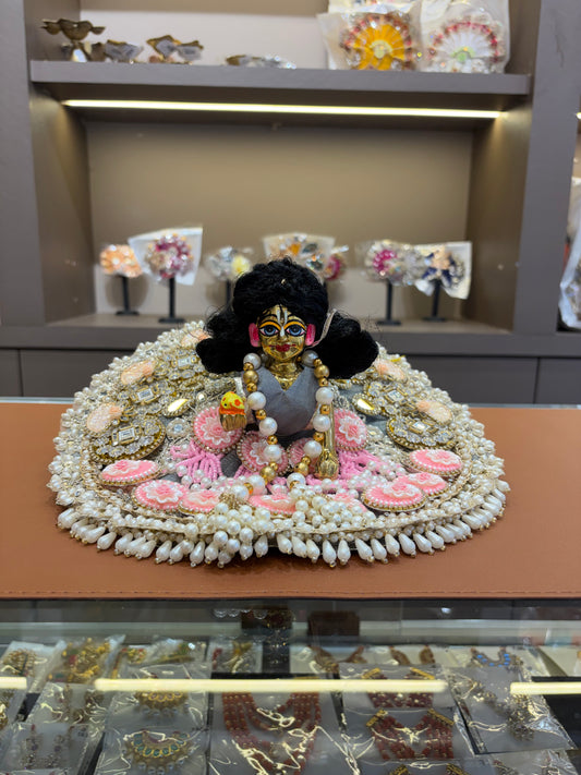 Grey Heavy Dress Laddu Gopal Dress