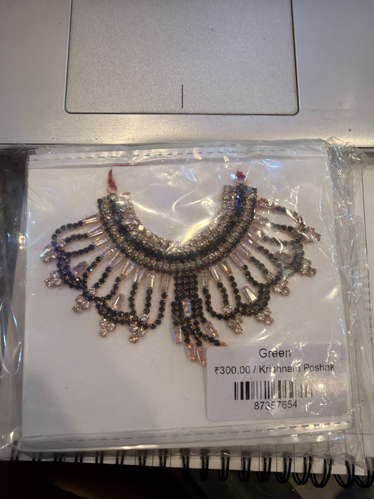 Choker AD Multi Latkan Heavy Jewellery For  Laddu Gopal & Shri Radha (4 Inch Choker Size)