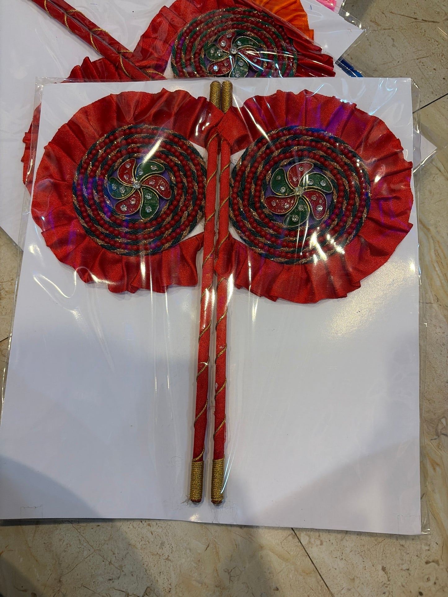 Pankha Heavy for Shreenath Ji & Shri Krishna & Radha Rani & Laddu Gopal 10 Inch