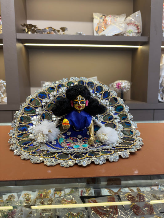 Original Peacock Fether Heavy Dress Laddu Gopal Dress
