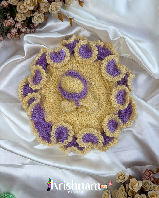 Woolen dress Purple Floral for laddu Gopal ji & Radha Krishna (Winter Collection)